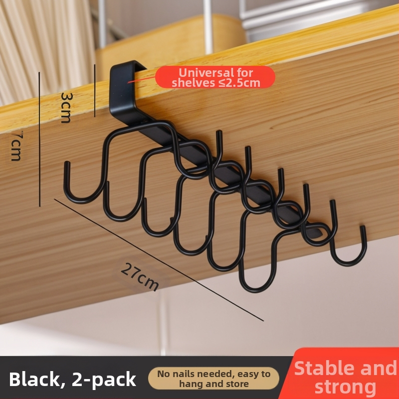 Κρεμάστρα κουζίνας κάτω από ντουλάπι χωρίς διάτρηση για σκεύη, πετσέτες και φλιτζάνια