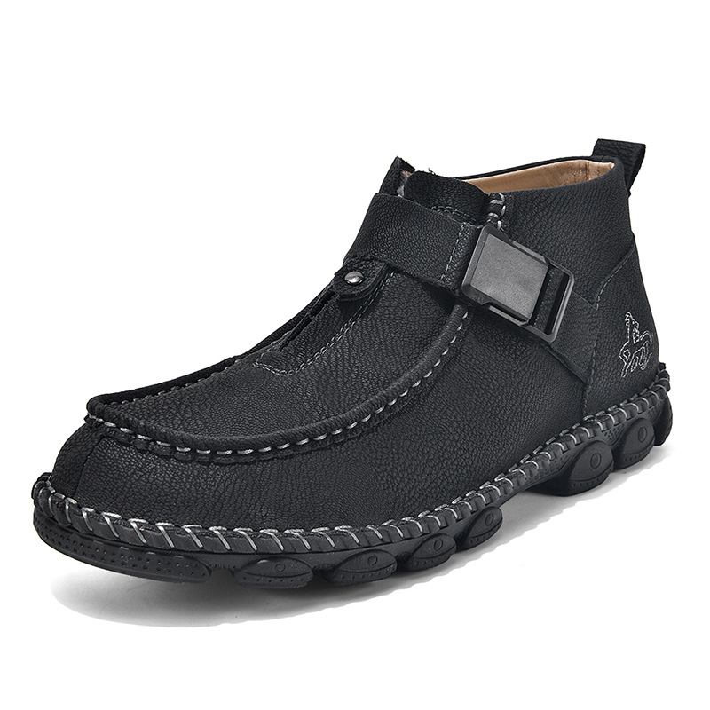 Ανδρικά παπούτσια PU δέρμα για οδήγηση, slip-on, με ραφή σόλας, χαμηλή φτέρνα 1-3 cm, φθινόπωρο