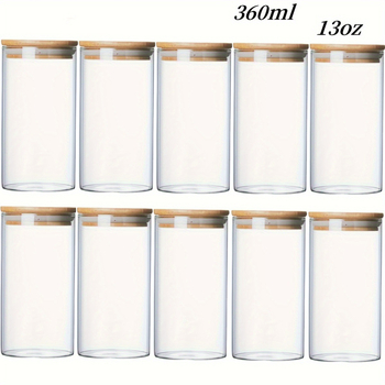 Stiklo laikymo indelių rinkinys su dangteliais (Medžiaga: stiklas; Prekės ženklas: Glass industry; Stilius: paprastas ir modernus; Talpa: 360 ml; Paskirtis: laikymas)