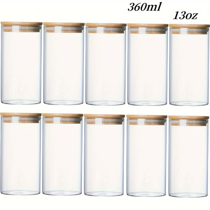 Stiklo laikymo indelių rinkinys su dangteliais (Medžiaga: stiklas; Prekės ženklas: Glass industry; Stilius: paprastas ir modernus; Talpa: 360 ml; Paskirtis: laikymas)