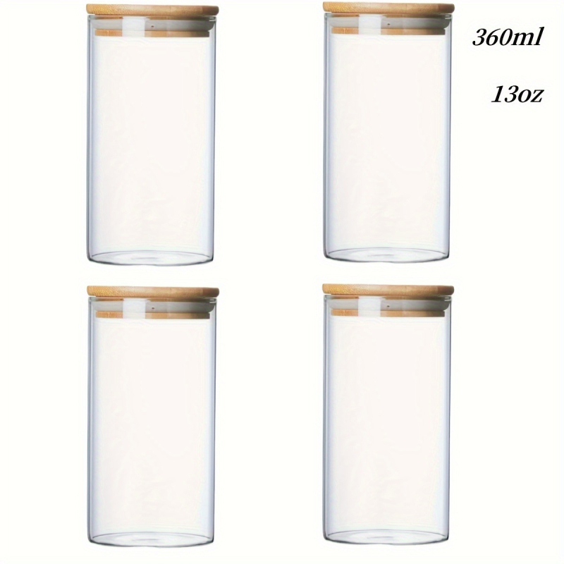 Stiklo laikymo indelių rinkinys su dangteliais (Medžiaga: stiklas; Prekės ženklas: Glass industry; Stilius: paprastas ir modernus; Talpa: 360 ml; Paskirtis: laikymas)