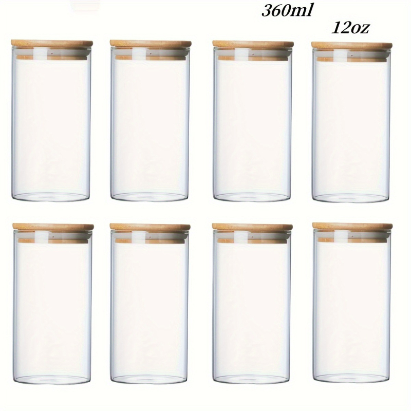 Stiklo laikymo indelių rinkinys su dangteliais (Medžiaga: stiklas; Prekės ženklas: Glass industry; Stilius: paprastas ir modernus; Talpa: 360 ml; Paskirtis: laikymas)