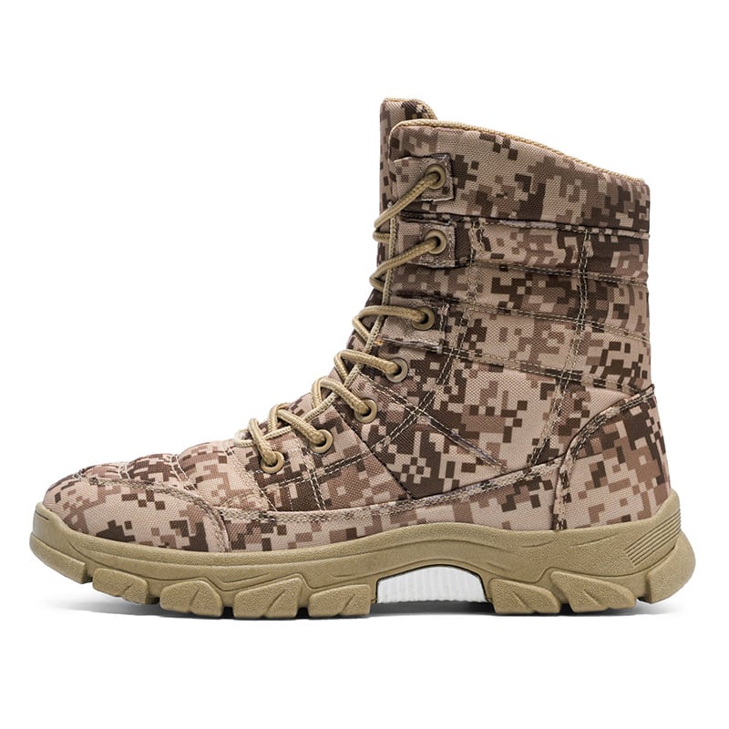 Martin csizmák férfiaknak, textil felsőrész, kerek orr, középmagas sarka 3-5 cm, középső szármagasság, elöl fűzés