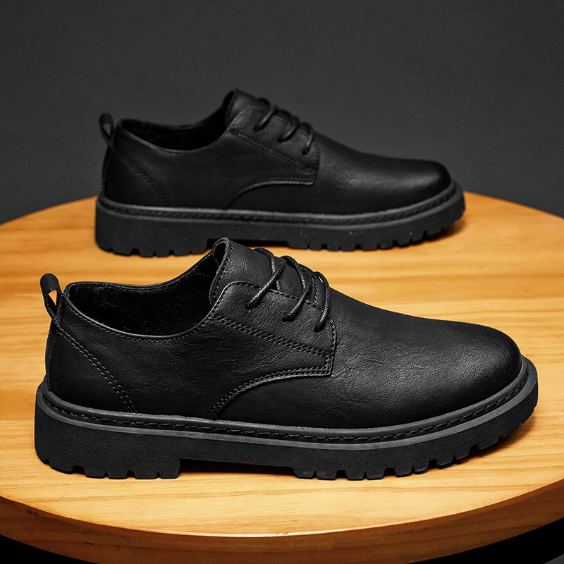 Ανδρικά παπούτσια brogue χαμηλού ύψους, επάνω μέρος από μικροϊνες, PU πάτος, αναπνέοντα, αυξητικό ύψος, ραφή σόλα, ρετρό στυλ για φθινόπωρο