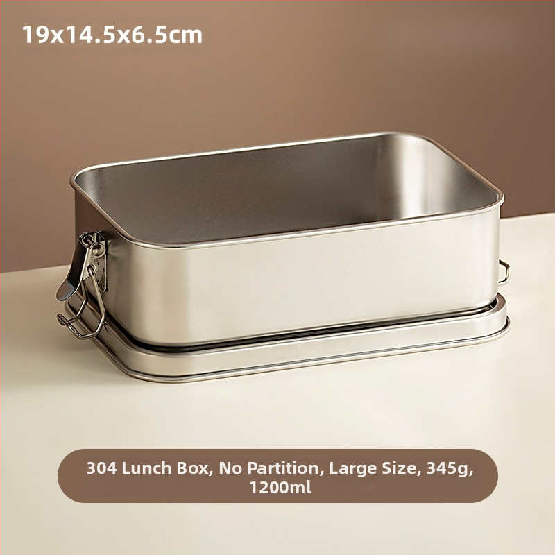 Pusdienu kārba no 304 nerūsējošā tērauda ar nodalījumiem, retro stils, ietilpība 800-1000 ml