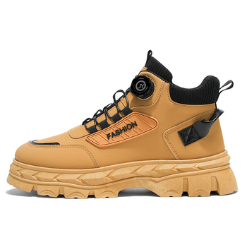 Ανδρικά μποτάκια εργασίας με Ψηλή Κορυφή, Παχιά Σόλα, Αντιολισθητικά, Μεσαίο Ύψος, PU Άνω, EVA Πάτος