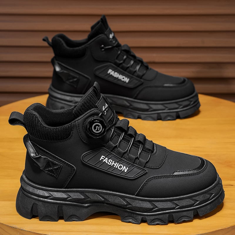 Ανδρικά μποτάκια εργασίας με Ψηλή Κορυφή, Παχιά Σόλα, Αντιολισθητικά, Μεσαίο Ύψος, PU Άνω, EVA Πάτος