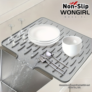 Virtuvės kilimėlis neslidus, atsparus karščiui silikoninis drenažo kilimėlis, storintas darbo paviršius