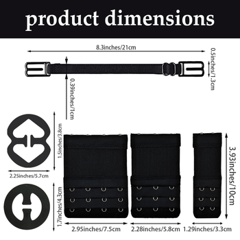 Branting 24 τεμάχια επέκτασης σουτιέν με ελαστική πόρπη, πολυεστέρας, μη ολισθηρή στρογγυλή πόρπη σε σχήμα οκτώ