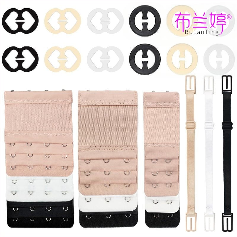 Branting 24 τεμάχια επέκτασης σουτιέν με ελαστική πόρπη, πολυεστέρας, μη ολισθηρή στρογγυλή πόρπη σε σχήμα οκτώ