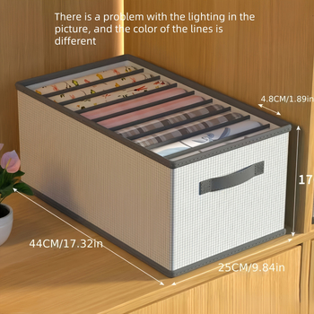 Κουτί αποθήκευσης ρούχων, αναδιπλούμενο από μη υφαντό ύφασμα με διαχωριστικά, χωρητικότητα 18 L, ανθεκτικό στη σκόνη, κατάλληλο για ντουλάπα και υπνοδωμάτιο.