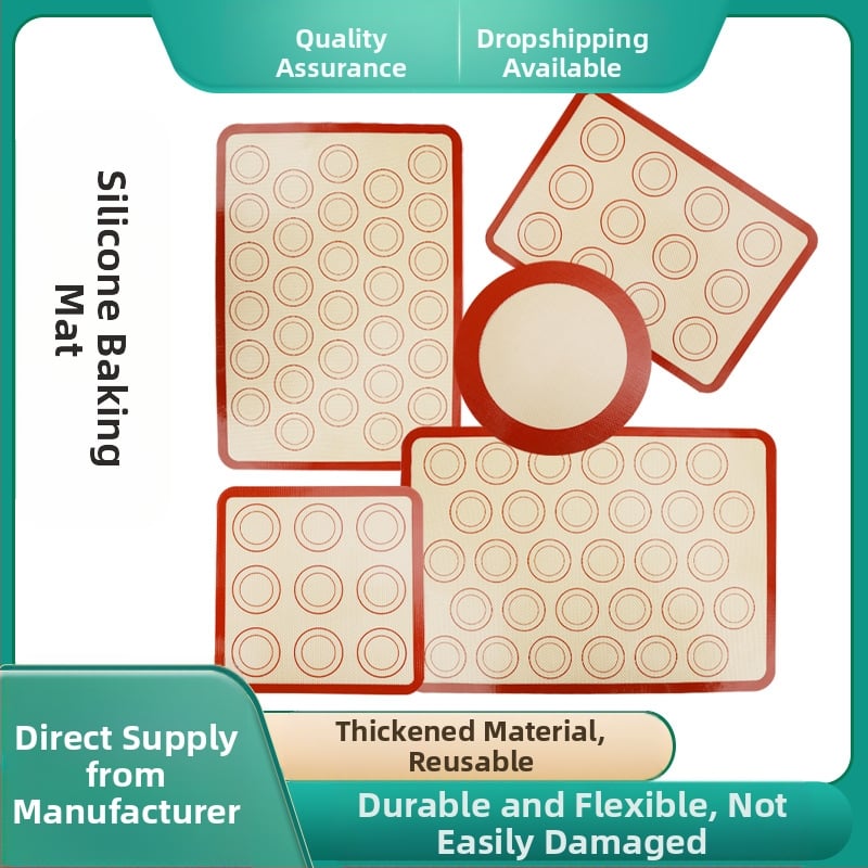Silicone kepimo kilimėlis, antiadhezinis, aukštos temperatūros atsparus, stačiakampio formato, tinkamas tešlai kočiuoti ir minkyti
