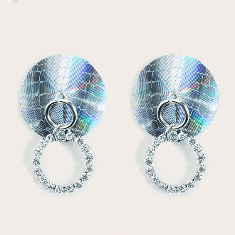 Гръдни бижута с кристали и кожа, унисекс, ръчна изработка, геометричен стил, персонализация, 1 чифт