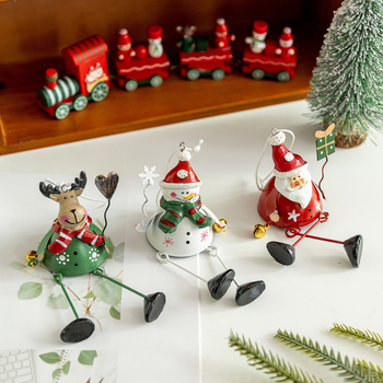 Χριστουγεννιάτικη μεταλλική διακόσμηση με καρτούν – επιτραπέζιο κρεμάμενο διακοσμητικό, στυλ Ευρώπης και Αμερικής