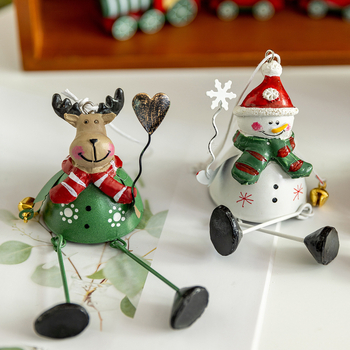 Χριστουγεννιάτικη μεταλλική διακόσμηση με καρτούν – επιτραπέζιο κρεμάμενο διακοσμητικό, στυλ Ευρώπης και Αμερικής