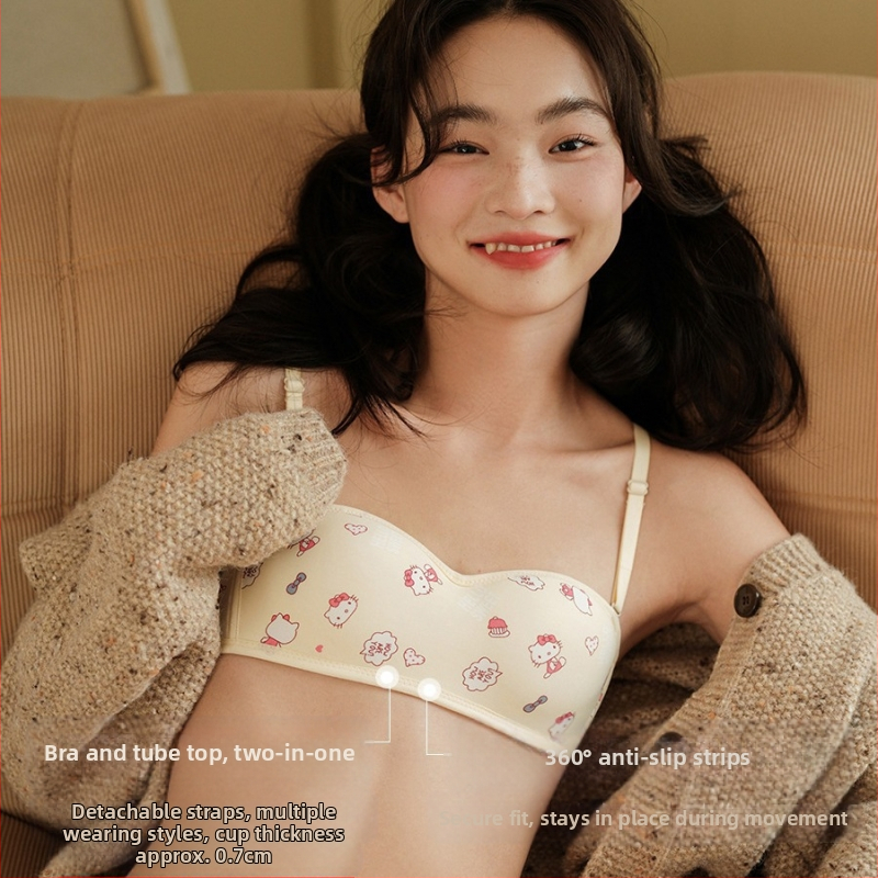 Auduma bez plecu siksnas krūšturis, pret slīdēšanu, 3/4 kauss, formēts kauss ar plānu augšpusi un biezu apakšu, muguras aizdare ar trim rindu āķu, elpojošs