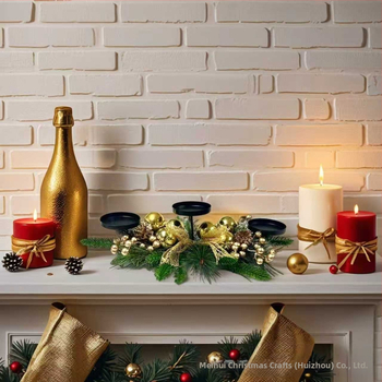 Meihui Χριστουγεννιάτικος επιτραπέζιος κηροστάτης, πλαστικό, ευρωπαϊκό/αμερικάνικο στυλ, μοντέλο 20250919