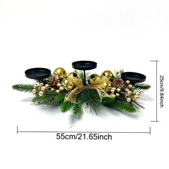 Meihui Χριστουγεννιάτικος επιτραπέζιος κηροστάτης, πλαστικό, ευρωπαϊκό/αμερικάνικο στυλ, μοντέλο 20250919