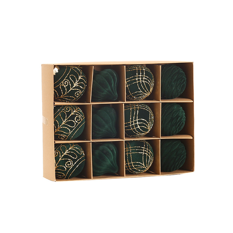 Χριστουγεννιάτικη βελούδινη μπάλα φλόκινγκ διακόσμηση - PET υλικό, μοντέρνο μινιμαλιστικό στυλ, ημιχειροποίητη και ημιμηχανοποιημένη κατασκευή, Yingjie