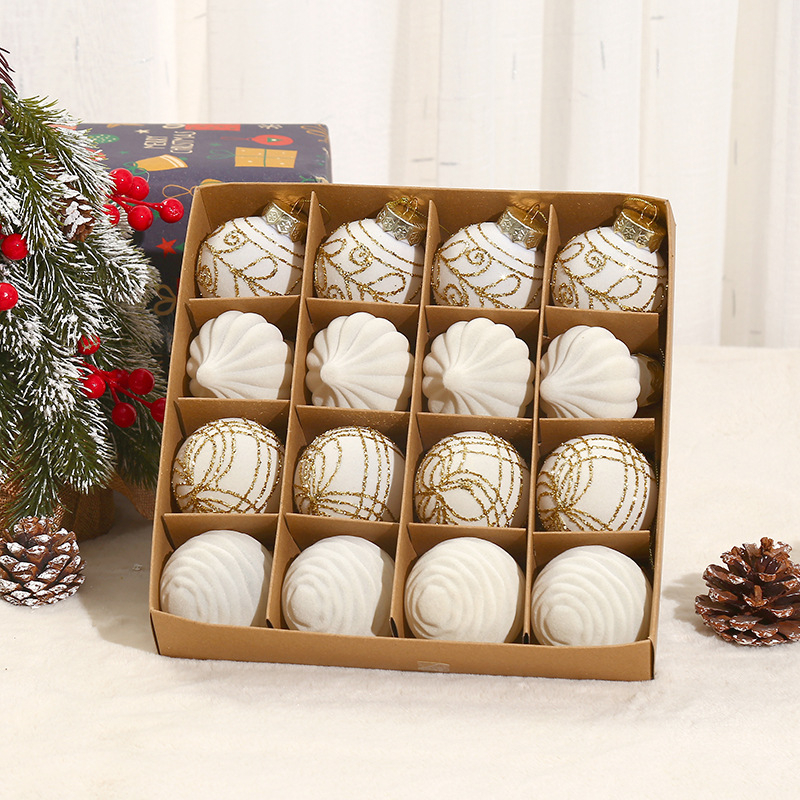 Χριστουγεννιάτικη βελούδινη μπάλα φλόκινγκ διακόσμηση - PET υλικό, μοντέρνο μινιμαλιστικό στυλ, ημιχειροποίητη και ημιμηχανοποιημένη κατασκευή, Yingjie