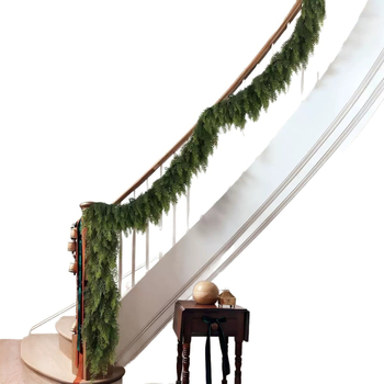 Χριστουγεννιάτικη γιρλάντα με βελόνες πεύκου – Yihao, πλαστικό υλικό, χριστουγεννιάσιο στυλ, απαλό άγγιγμα