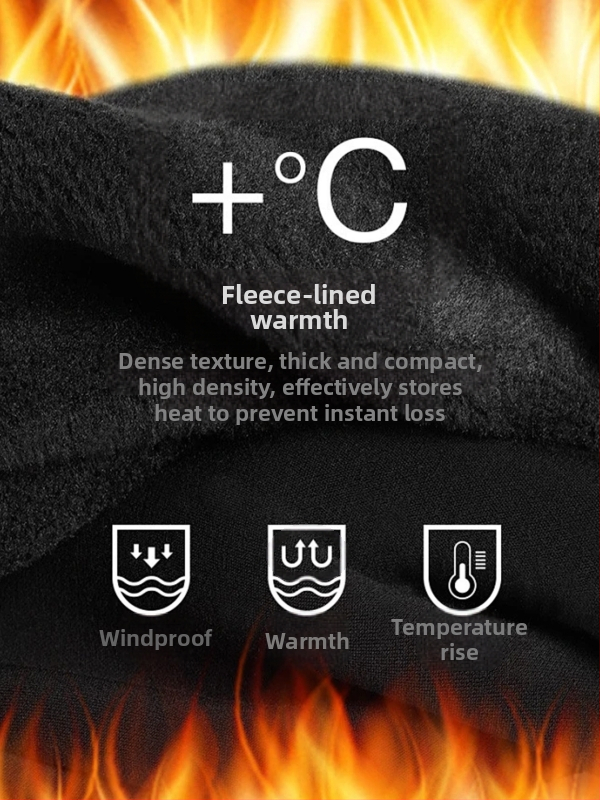 Pánska zimná tréningová súprava na beh a vonkajšie lyžovanie s fleecovou podšívkou – teplý základný vrstvový materiál, rýchloschnúca tkanina, polyester/vinylon 91–95%, podšívka ľan 91–95%