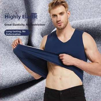 Vyrinė poliesterio šilta liemenė su V kaklu, pagrindinis sluoksnis, vieno sluoksnio, vidutinio storio 161-180 g/m²