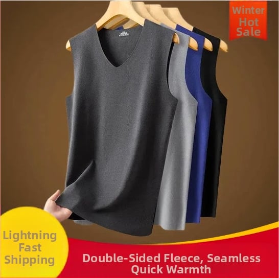 Vyrinė poliesterio šilta liemenė su V kaklu, pagrindinis sluoksnis, vieno sluoksnio, vidutinio storio 161-180 g/m²