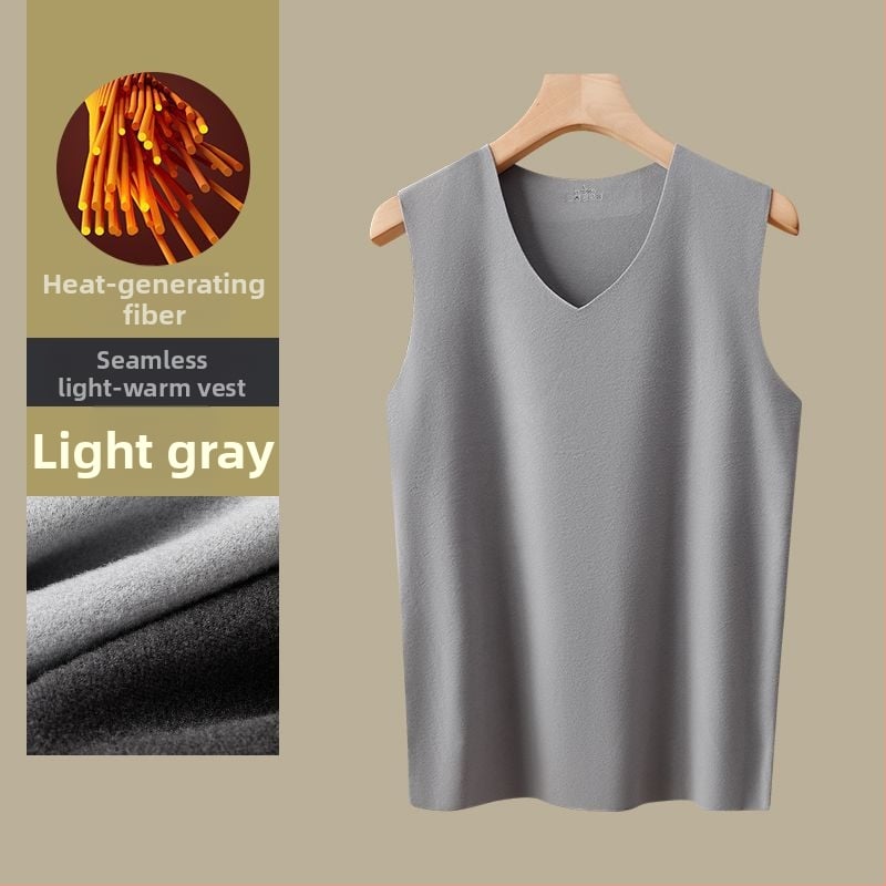 Vyrinė poliesterio šilta liemenė su V kaklu, pagrindinis sluoksnis, vieno sluoksnio, vidutinio storio 161-180 g/m²