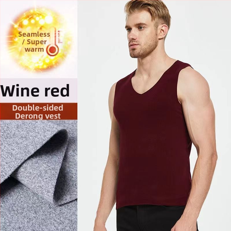 Vyrinė poliesterio šilta liemenė su V kaklu, pagrindinis sluoksnis, vieno sluoksnio, vidutinio storio 161-180 g/m²