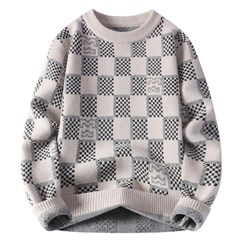 Πουλόβερ Slim Fit από καμηλό και νορκ μαλλί, ημιυψηλός λαιμός, παχύ πλέξιμο, μακριά μανίκια, μεσαίο μήκος 65–80 cm