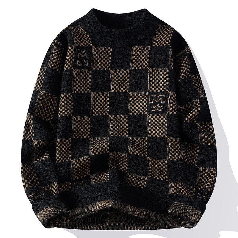 Πουλόβερ Slim Fit από καμηλό και νορκ μαλλί, ημιυψηλός λαιμός, παχύ πλέξιμο, μακριά μανίκια, μεσαίο μήκος 65–80 cm