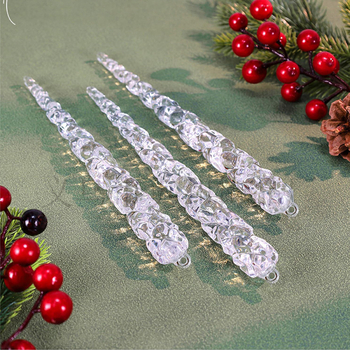 Σετ διακοσμητικών κρυστάλλων πάγου 24 τεμάχια για διακόσμηση χριστουγεννιάτικου δέντρου – στύλοι πάγου, μοντέρνος μινιμαλισμός, Κωδικός 52