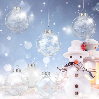 Διαφαντικό πλαστικό χριστουγεννιάτικο κρεμαστό σφαίρα διακόσμησης - χειροποίητο, μοντέρνο μινιμαλιστικό στυλ, ιδανικό δώρο για πάρτι και γιορτές (Χριστούγεννα, Ημέρα του Αγίου Βαλεντίνου)