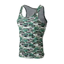 Спортен жилет за бягане — камуфлажен принт, тънък Ice Silk дишащ плат, без ръкави, свободен силует, 100% полиестер
