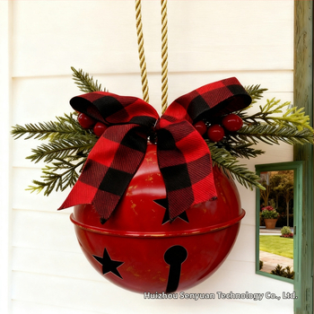 Χριστουγεννιάτικο διακοσμητικό κουδούνι πόρτας — κρεμαστά διακοσμητικά από πλαστικό, πολυεστέρα και σίδηρο, στυλ Ευρώπη/Αμερική; κωδικός ZQ750763721695; κατάλληλο για Χριστούγεννα.