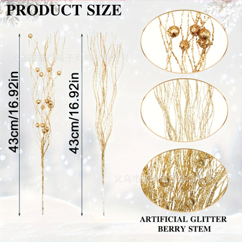 Χριστουγεννιάτικες διακοσμήσεις Dragon Beard Grass, 10 τεμ., Υλικό: Αφρός, Μάρκα: Ruikun, Στυλ: Χριστουγεννιάτικο, Νορδικός, Αμερικανικός, Κωδικοί: LX-553 LX-554