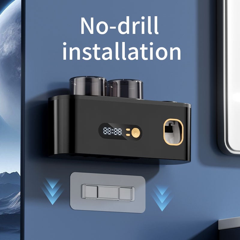 Išmanus dantų šepetėlių laikiklis su USB įkrovimu, sieninis montavimas, ABS medžiaga, modelis 910, universali suderinamumas