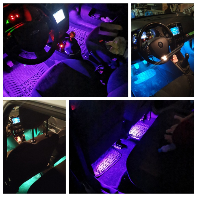 Μπαρ ατμοσφαιρικού φωτισμού ποδιών αυτοκινήτου, LED διαφανής σωλήνας, μοντέλο fwd-01, 12V, 5W