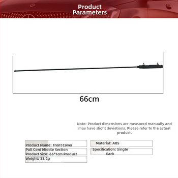 BMW Σειρά 3 E46 Καλώδιο Απελευθέρωσης Καπό Μπροστά — Μεσαίο Τμήμα, ABS, Μέρος 51238218859