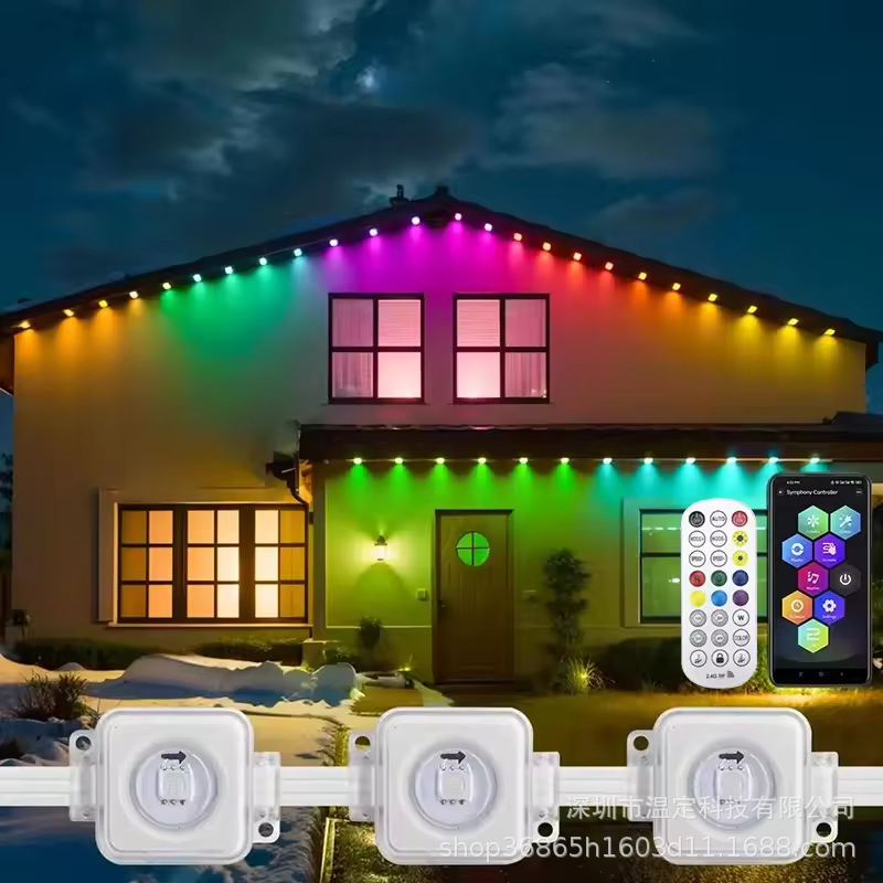 RGB LED φώτα για γείσο με έλεγχο Bluetooth και IR, είσοδος 24V, ισχύς 36W, αδιάβροχα και με ρύθμιση φωτεινότητας
