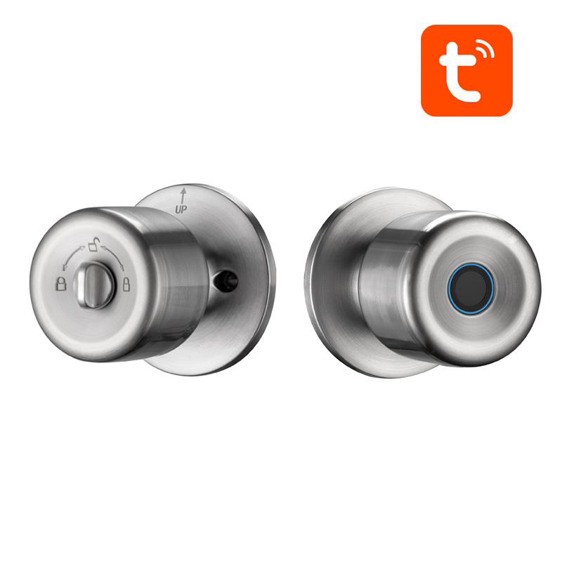 Έξυπνο ηλεκτρονικό κλειδί πόρτας για ξύλινες πόρτες με αποτύπωμα – 100 αποθηκευμένα αποτυπώματα; >100000 ξεκλειδώσεις; σάρωση ≤0,5 s; ποσοστό ψευδούς αποδοχής <0,001%; θερμοκρασία λειτουργίας -20 έως 65°C