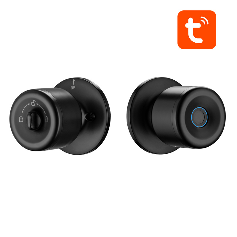 Έξυπνο ηλεκτρονικό κλειδί πόρτας για ξύλινες πόρτες με αποτύπωμα – 100 αποθηκευμένα αποτυπώματα; >100000 ξεκλειδώσεις; σάρωση ≤0,5 s; ποσοστό ψευδούς αποδοχής <0,001%; θερμοκρασία λειτουργίας -20 έως 65°C