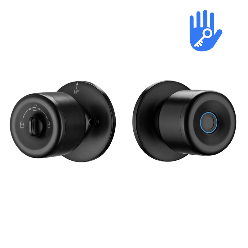 Έξυπνο ηλεκτρονικό κλειδί πόρτας για ξύλινες πόρτες με αποτύπωμα – 100 αποθηκευμένα αποτυπώματα; >100000 ξεκλειδώσεις; σάρωση ≤0,5 s; ποσοστό ψευδούς αποδοχής <0,001%; θερμοκρασία λειτουργίας -20 έως 65°C