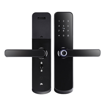 HF09 Viedais durvju slēdzis ar pirkstu nospiedumu, kartes lasītāju, elektronisko paroli un tālvadību (Hyxiniot/haoyuxing)