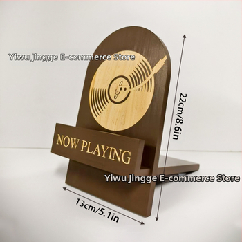 Ραφιέρα αποθήκευσης LP δίσκων από ξύλο, Jingge, μοντέλο 241216, μοντέρνο μινιμαλιστικό στυλ