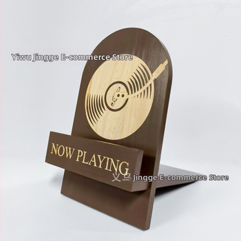 Ραφιέρα αποθήκευσης LP δίσκων από ξύλο, Jingge, μοντέλο 241216, μοντέρνο μινιμαλιστικό στυλ