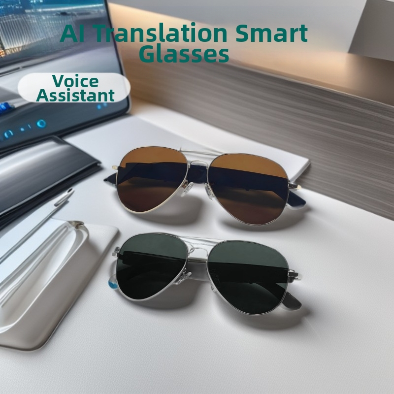 Έξυπνα γυαλιά F18: κλήσεις Bluetooth, μουσική και AI μετάφραση (Μοντέλο F18; Μπαταρία 55mAh+55mAh; Υλικό ABS+PC+Μέταλλο; Ασύρματο εύρος 5–10m; Συμβατό με iOS/Android)