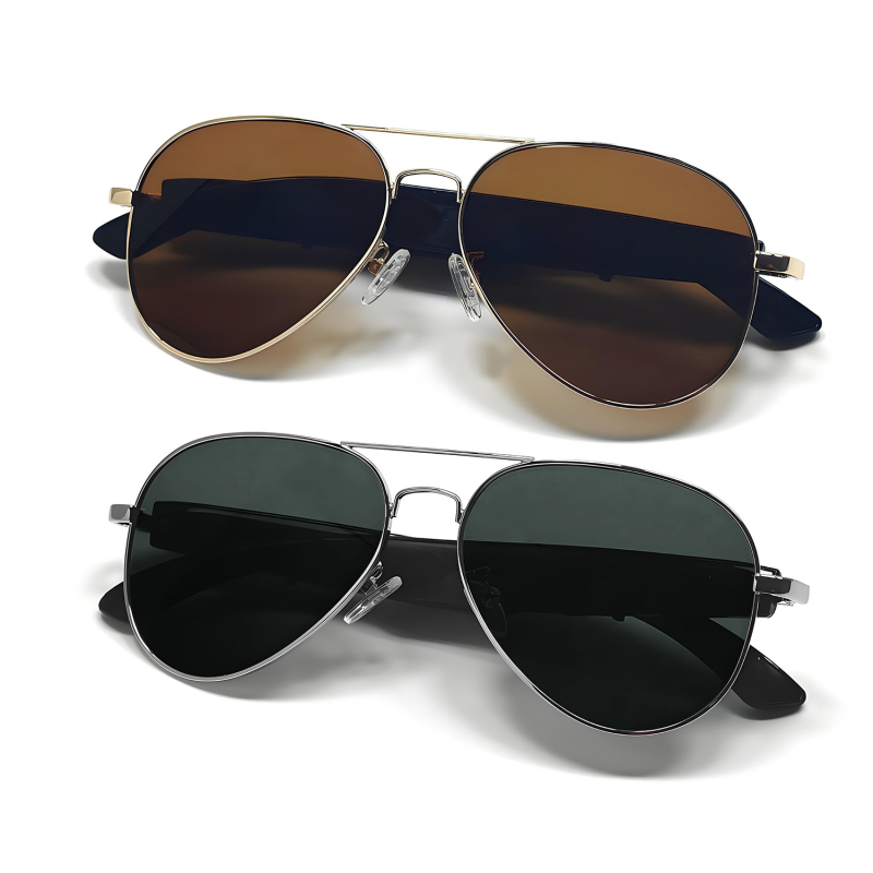 Έξυπνα γυαλιά F18: κλήσεις Bluetooth, μουσική και AI μετάφραση (Μοντέλο F18; Μπαταρία 55mAh+55mAh; Υλικό ABS+PC+Μέταλλο; Ασύρματο εύρος 5–10m; Συμβατό με iOS/Android)