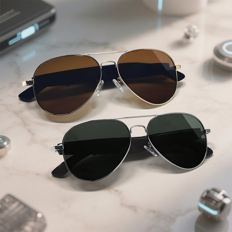 Έξυπνα γυαλιά F18: κλήσεις Bluetooth, μουσική και AI μετάφραση (Μοντέλο F18; Μπαταρία 55mAh+55mAh; Υλικό ABS+PC+Μέταλλο; Ασύρματο εύρος 5–10m; Συμβατό με iOS/Android)